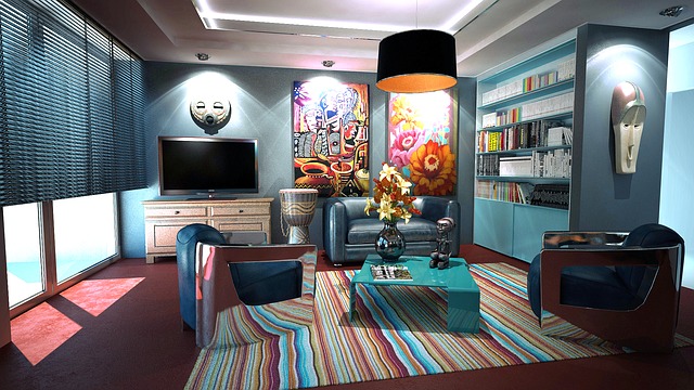 colorful living room