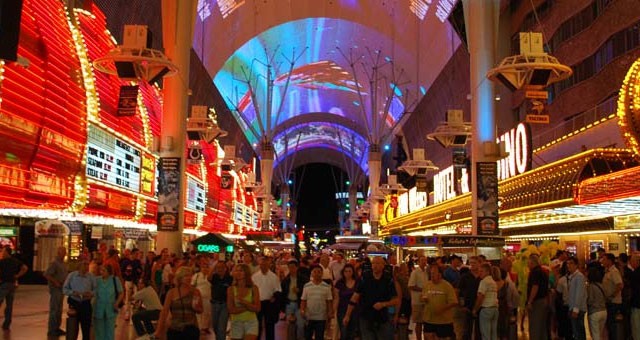 Las Vegas downtown walking