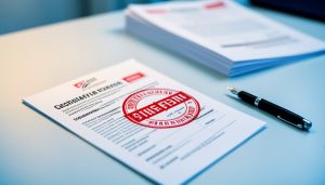 A health insurance claim document marked with a red rejection stamp, a pen, and a stack of paperwork, representing an appeal built from your own documents