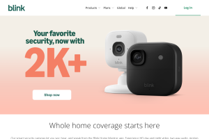 Blink home security site featuring the Blink Video Doorbell