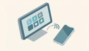 Isometric car infotainment touchscreen and a phone with a broken wireless link between them, representing CarPlay that keeps disconnecting and how to fix it
