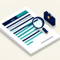 Isometric contract document with clause lines, a magnifying glass, and a briefcase, representing contract clauses to check before hiring a fractional CMO