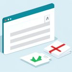 Isometric browser form with a file-upload box, a receipt checkmark, and crossed-out duplicate submissions, on Google Forms alternatives for permit file uploads