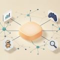 Isometric scene of an open dataset panel branching into small icons for a chart, a game controller, a robot, and a magnifier, representing community experiments built on an open brain map