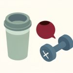 Isometric shaker bottle, a beetroot, and a dumbbell, representing caffeine-free pre-workout alternatives for people who get jitters from stimulants