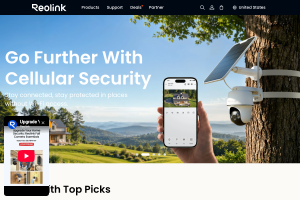 Reolink security camera site featuring local-storage video doorbells