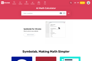 Symbolab homepage showing step-by-step math solver